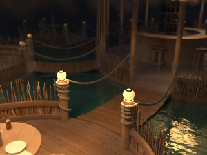 cafe on the water Modelo 3D