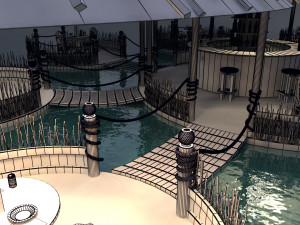 cafe on the water Modelo 3D