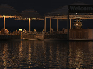 cafe on the water Modelo 3D