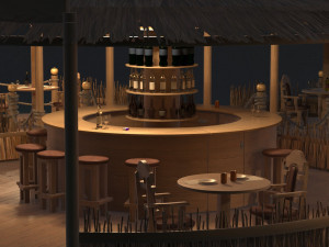 cafe on the water Modelo 3D
