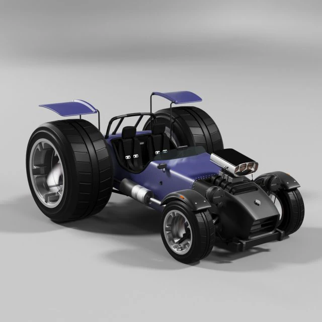sportcar-steampunk 3D Model .c4d .max .obj .3ds .fbx .stl .blend