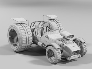 sportcar-steampunk Model 3D