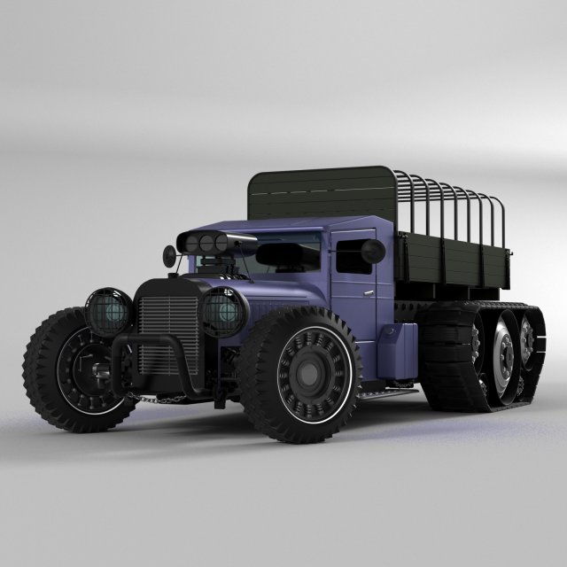 truck steampunk Modello 3D .c4d .max .obj .3ds .fbx .stl .blend 