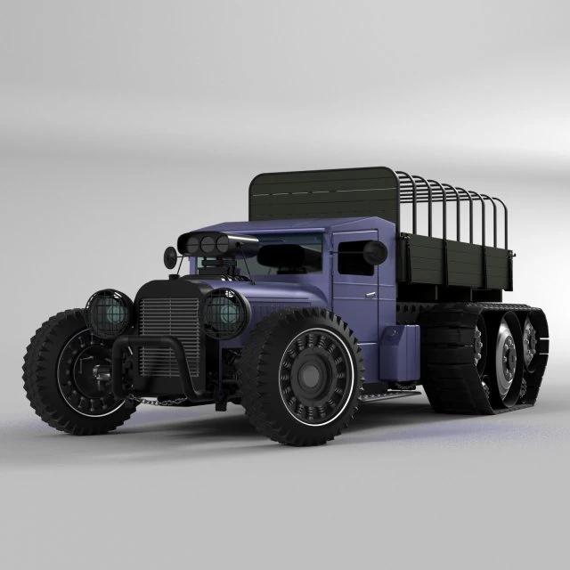 truck steampunk 3D Model .c4d .max .obj .3ds .fbx .stl .blend