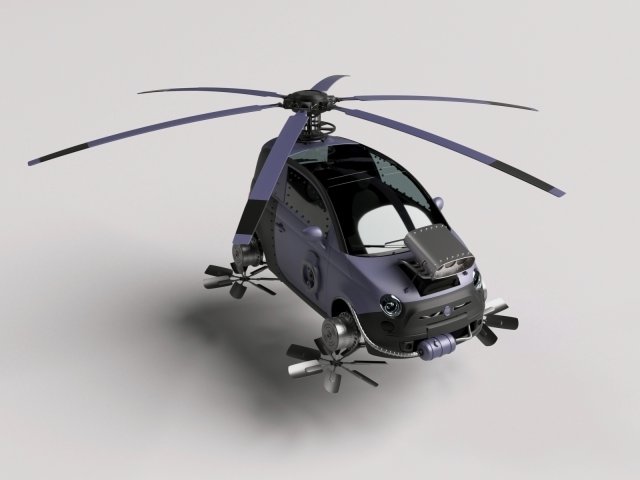 minicar-steampunk Modello 3D .c4d .max .obj .3ds .fbx .stl .blend
