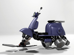 scooter steampunk 3D 模型