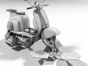 scooter steampunk 3D 模型