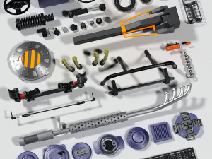 spare parts 3D मॉडल