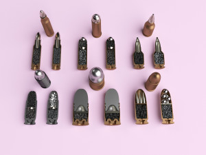 half of the bullets 3D Model