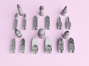 half of the bullets Modello 3D