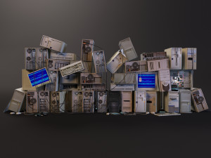 computer dump Model 3D