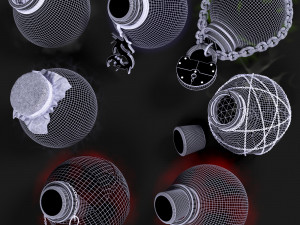 alchemy bottles 3D Model