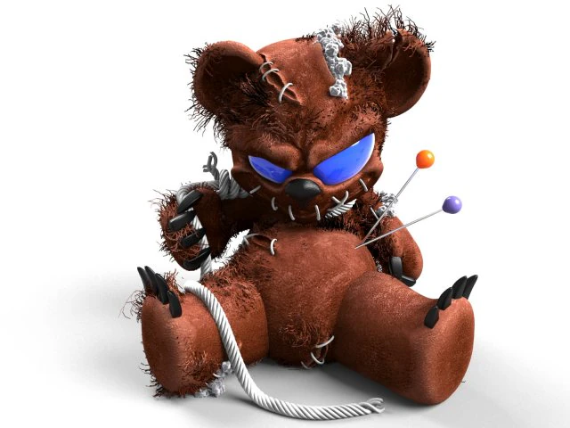 voodoo bear 3D Model .c4d .max .obj .3ds .fbx .stl .blend
