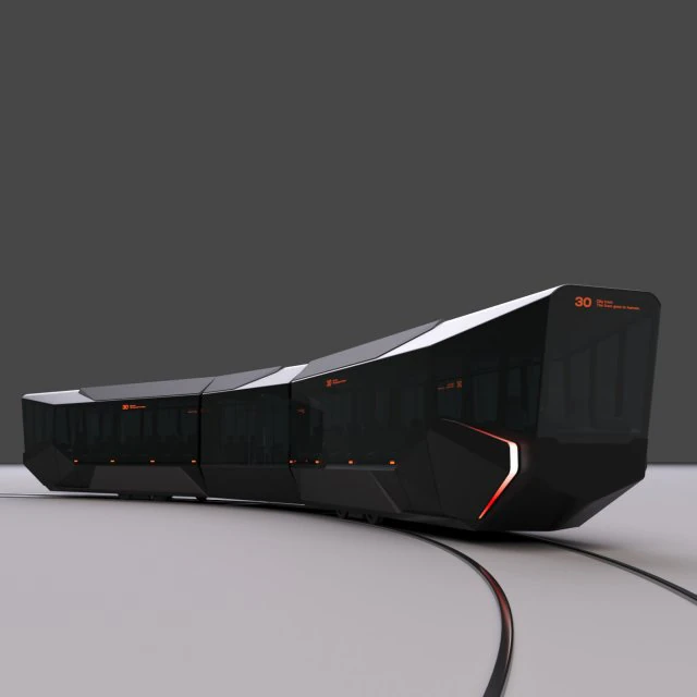 tram 3D Model .c4d .max .obj .3ds .fbx .stl .blend 