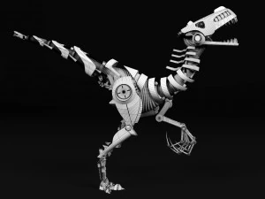 tirex robot toy - rigged - animation 3D Model