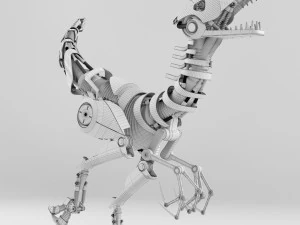tirex robot toy - rigged - animation 3D Model