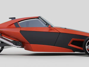 tre ruote Modello 3D