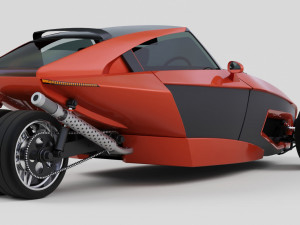 three wheeler 3D Model