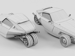 three wheeler 3D Model