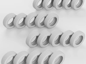 ruote a basso numero di poligoni Modello 3D