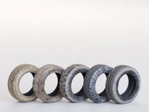 ruote a basso numero di poligoni Modello 3D