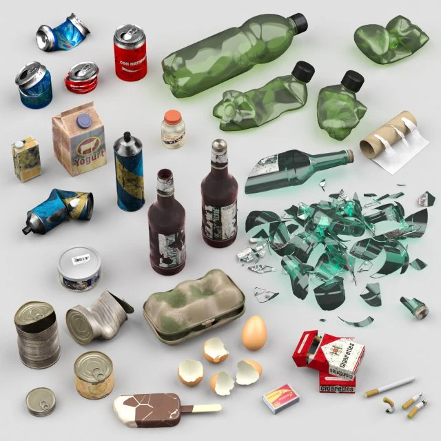 afval 3D Model .c4d .max .obj .3ds .fbx .stl .blend 