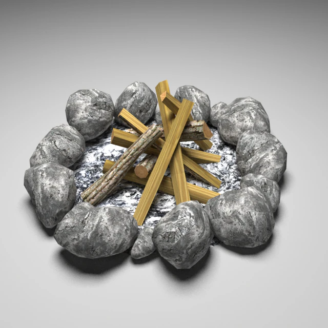 bonfire 3D Model .c4d .max .obj .3ds .fbx .stl .blend 