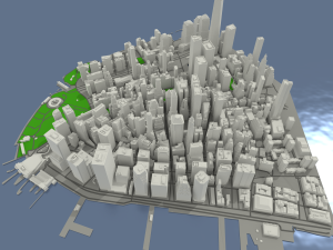 nyc lower manhattan financial district 3D Модель