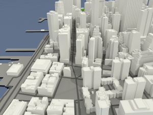 nyc lower manhattan financial district 3D Модель