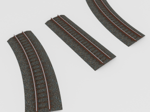 railroad tracks tileable 3D Model