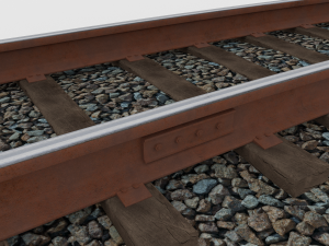 railroad tracks tileable 3D मॉडल