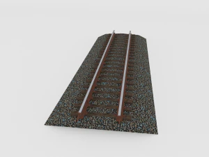 v&iacute;as de ferrocarril enlosables Modelo 3D