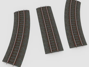 v&iacute;as de ferrocarril enlosables Modelo 3D
