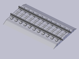 railroad tracks tileable 3D मॉडल