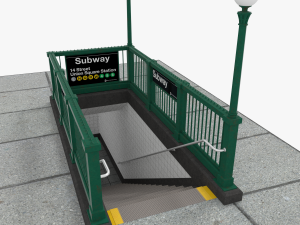 nyc subway entrance 3D Model
