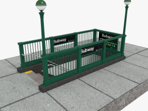 nyc subway entrance 3D Model