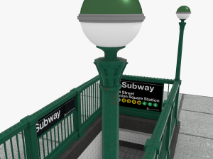 nyc subway entrance Modelo 3D