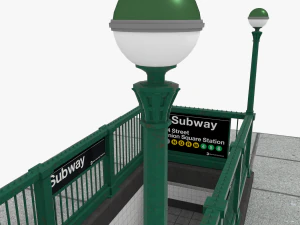 nyc subway entrance 3D Model