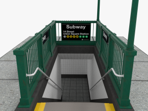 nyc subway entrance Modelo 3D