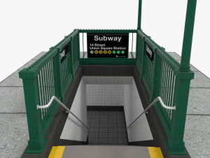 nyc subway entrance 3D Model
