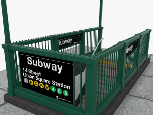 nyc subway entrance Modelo 3D