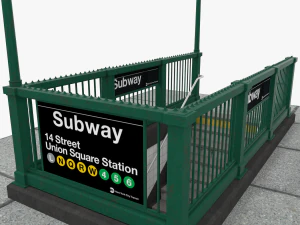 nyc subway entrance 3D Model
