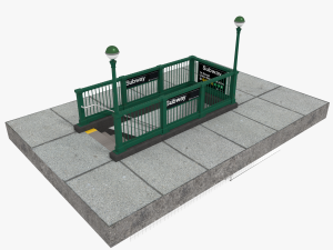nyc subway entrance Modelo 3D