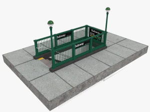 nyc subway entrance 3D Model