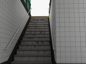 nyc subway entrance Modelo 3D