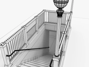 nyc subway entrance 3D Model