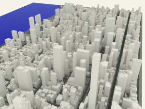 New York City Midtown Manhattan East 3D Modell