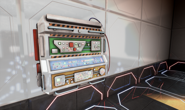 professional game-ready wall module terminal for doors Modello 3D .c4d .max .obj .3ds .fbx .stl .blend 