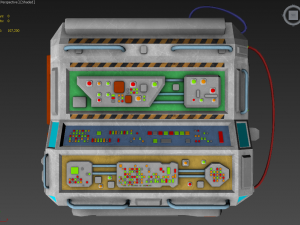 professional game-ready wall module terminal for doors Modello 3D