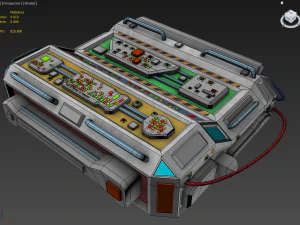 professional game-ready wall module terminal for doors 3D Model
